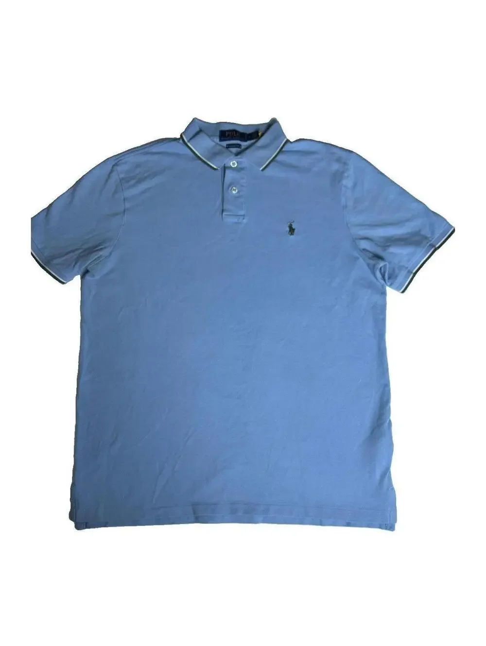 Polo Ralph Lauren Classic Fit Polo Shirt Mens Size Medium Light Blue